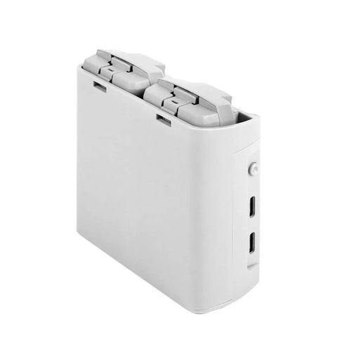 Dual Port Fast Charging Station For Two Drone Power Cells, Three Way Charger For Mini Series Drones, Compact Desk Top Power Dock