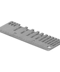 Pro Grade Stainless Steel Round Hole Diameter Gauge For Wires And Rods, Precision Measuring Tool Ruler for woodworking, close-up angle