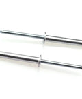 Aluminum Blind Rivet Set 60 Pcs 3/16 By 1-3/16 In Dome Head Open End Self Plugging Beefy Fasteners for metal and plastic projects.