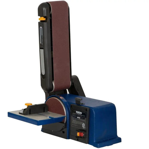 Heavy Duty 4-Inch By 36-Inch Belt And 6-Inch Disc Sander With Cast Iron Base, vibration-free, side view