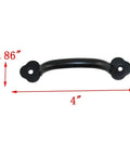 4 Inch Zinc Alloy Refined Antique Pull Handle For Wardrobe Cupboard And Drawer Furniture In Black Finish, 3.2 Inch Hole To Hole Distance