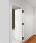 5 Inch Hidden Door Hinge 304 Stainless Steel Heavy Duty Invisible Hinge for Secret Doors installed on white interior door