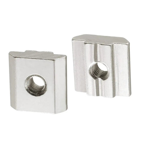 Slick M5 Slide In T Nuts For 3030 Aluminum Profiles Half Round Roll In Nut Heavy Duty Steel Hardware Nickel Plated Rust Resistant Fasteners