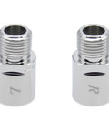 Heavy Duty Bike Pedal Extenders, Set Of Two, Metal Pedal Spacers For Standard Nine Sixteenth Inch Threaded Pedals, silver finish