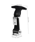Stainless Steel T Handle Latches With Rubber Grip, Heavy Duty Tool Box And Truck Hood Latch, dimensions shown, side view