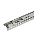 Close-up of One Piece 42mm Telescopic Kitchen Drawer Slides with Full Extension Ball Bearing Runners, metal construction