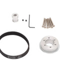 DIY Electric Skateboard Synchronous Gear And Belt Kit With Aluminum Alloy Construction components including gear and belt