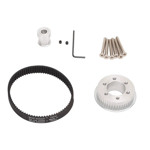 Electric Skateboard Gear And Belt Kit Aluminum Alloy Upgrade Set For DIY Skateboard Builds Durable Oxidized Finish Precise 3 To 1 Gear Ratio