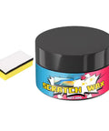 All In One Laptop Repair Kit With Nano Polishing Paste For Scratches On Laptops Tablets Smartphones And Other Electronics Easy Application For A Quick Fix Up And A Shine Like New, showing a scratch wax jar and sponge in multicolor packaging.