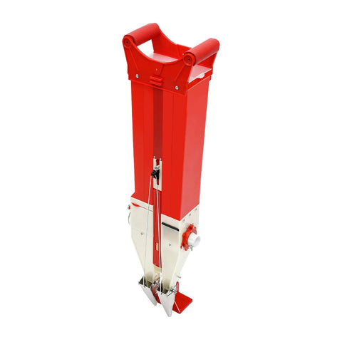Red Adjustable Handheld Garden Seeder For Corn Peanuts And Soybeans With Double Cylinder Seed And Fertilizer Delivery