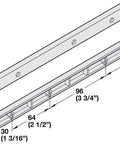 5 Pairs Hard-Hitting Hella Smooth Plastic Drawer Rails Side Mount Screw-On 11-Inch White detailed dimensions and profile view.