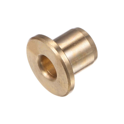 Drop In Ready Bronze Flange Bearing Sleeves Built Tough For Heavy Duty Workshop Projects Featuring Smooth Self Lubricating Operation And Bulletproof Wear Resistance For 6 Mm Shaft Daily Use - close-up of bronze flange sleeve bearing.