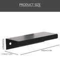 Close-up of 80mm black 4 piece slick invisible edge pull handle with right angle design for cabinets and drawers.