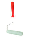 Easy Peasy Mini Paint Roller Brush With Comfy Handle For Smooth Ceiling And Cabinet Repainting Precision Edge Tool, angled view with soft foam sleeve.