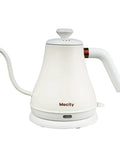 Stainless Steel Gooseneck Electric Kettle for Pour Over Coffee, Fast 1000W Heating, Auto Shut Off, 27 Fl Oz Milk White