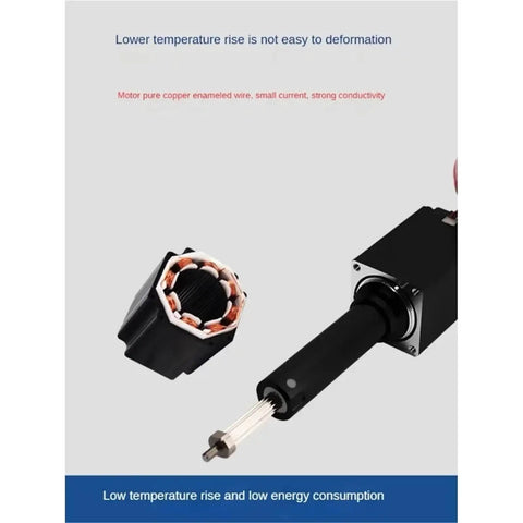 Premium Micro Miniature Linear Actuator Single Shaft Lead Screw Stepper Motor close-up showing copper wire and motor details.