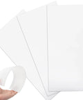 3 Pack White PTFE Teflon Sheets 12 x 6 Inches, One Sixteenth Inch Thick; flexible, nonstick fluoropolymer craft boards visible, one sheet bent