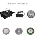 Compact Electric Mini Table Saw Hella Tough Woodworking Bench Solid Desktop Powerhouse With Adjustable Speed And Precision Angle Adjustment For Badass Handmade Projects with blade and power supply
