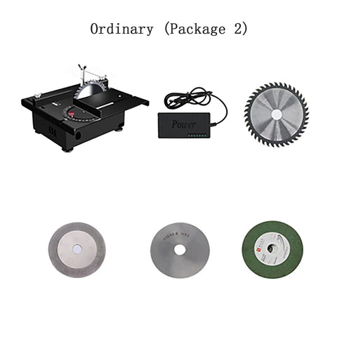 Compact Electric Mini Table Saw Hella Tough Woodworking Bench Solid Desktop Powerhouse With Adjustable Speed And Precision Angle Adjustment For Badass Handmade Projects with blade and power supply