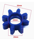 Wire Cutting Machine Parts For Wirecut EDM Hexagonal Coupling Rubber Gasket Screw Cylinder Motor Outer Diameter 50x56mm
