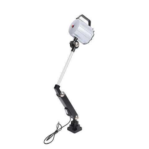 Built Tough 24W Wood Lathe Lamp Cutting Through Dark Shadows With Crisp Flicker Free Led Light And A 360 Swivel Head On A Flexible Gooseneck Arm For Cnc Mills And Workshops, side view with flexible gooseneck.