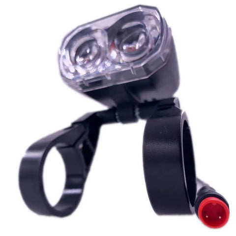 LED Front Headlight For Electric Bike Night Riding Waterproof Front Light Compatible With 24V 36V 48V 60V Batteries And Controllers, 2 Pin Male Female Plug Beefy Bright E-Bike Headlight