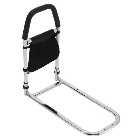 Easy-Setup Bed Rail For Seniors And Pregnant Adults, No-Fuss Heavy-Duty Carbon Steel Bed Assist Bar With Anti-Slip Foam Handles