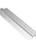 PEX Radiant Floor Heat Transfer Plates 100 Pack, Aluminum Two Foot Long Plates For One Half Inch Tubing, side view
