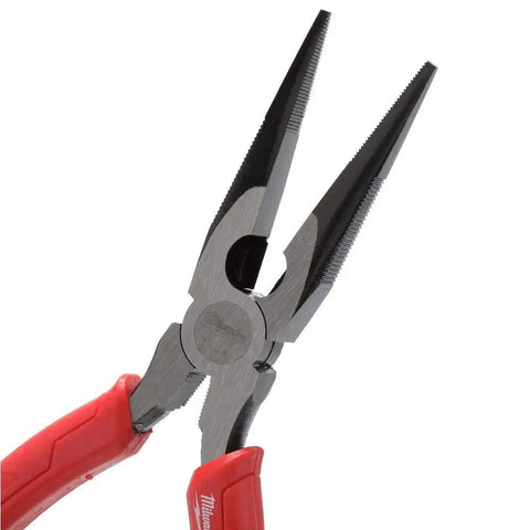 Alloy Steel Pliers Set 3 Pack With Red Handles Durable Multi Tool For Everyday Repairs close-up of plier jaws and red handle