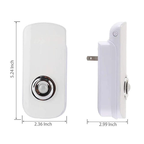 Dimensions of Motion Sensor Plug-In Night Light 2 Pack 3-in-1 Emergency Light Rechargeable Auto Sensing Wall Mount Blue LED Torch