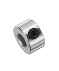 Close-up of 15 Piece Set Screw Shaft Collars 4.05mm Bore 9mm OD 5mm Width Nickel Plated Carbon Steel Drill Stop Collars