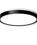 Black 9 Inch Flush Mount Ceiling Light Fixture, Low Profile Slim Surface Light, 18W 5000K Daylight For Bedroom Kitchen Hallway Laundry Stairwell Basement Closet