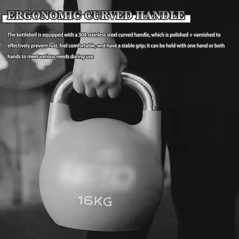 Heavy Duty Cast Iron Kettlebell Set 24kg Green For Home Gym Strength Training With Color Coded Weights 16kg ergonomic handle