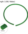 Green 15mm Diameter Round Belt 3.3ft Length Rough Surface Polyurethane Urethane Belt For Drive Transmission High Tension