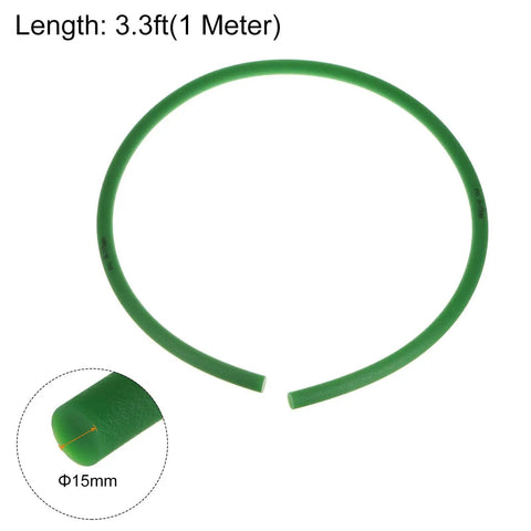 Green 15mm Diameter Round Belt 3.3ft Length Rough Surface Polyurethane Urethane Belt For Drive Transmission High Tension