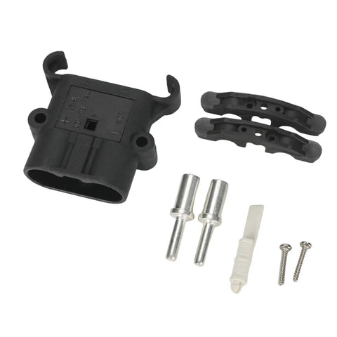 Hardcore Industrial Charging Plug For Forklifts And Electric Pallet Trucks 80A 160A 320A 150V connector assembly with terminates and screws.