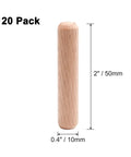 120 Pack Birch Hardwood Dowel Pins Three Eighths Inch By Two Inch Fluted Straight Grooved Wood Dowels Rods For Woodworking