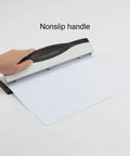 Heavy Duty 3 Hole Punch For Office Paper with non-slip handle, High End Adjustable Desktop Punch That Delivers Precise 0.28 Inch Holes
