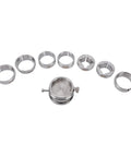 Pro Grade Watch Movement Fixing Kit, 8 Piece Stainless Steel Movement Holder Base With Repair Tools, Compatible With 2824 2671 shown