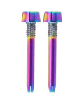 Super Secure 2 Pack Alloy Brake Caliper Bolt Pins For Mt Series Disc brakes Keep Pads Tight During Intense Rides Black Hardware Kit Retaining Hardware, rainbow alloy bolts