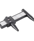 Precision Wheel Rim Bolt Pattern Gauge Adjustable Sliding Pcd Ruler Fits 4 5 6 8 Lug Wheels Heavy Duty Car Repair Measuring Tool in black steel.