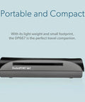 Ultra Compact Card Scanner DP667 for quick USB powered on-the-go straight to PDF scanning, size of a stapler.