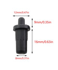 Close-up of a 25mm black spring loaded spacer pin for heavy duty furniture connectors. Top Shelf 30 Pack Of 25 Millimeter Black Spring Loaded Spacer Pins And Pivot Shafts For Heavy Duty Furniture Connectors No Fuss Cabinet Door Repair Parts Slick Telescopic Action Handled Fast.