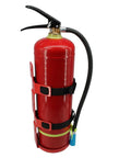 Heavy Duty Fire Extinguisher Wall Mount Bracket For 5 Pound Extinguishers, Steel Construction, Red Electrostatic Finish, rock solid secure