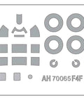 Mask sticker sheet for 1/72 F4F-4 Wildcat Operation Torch Plastic Model Kit Unpainted Assembly Includes Three Decal Options