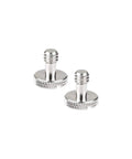 Built Tough Quarter Inch 20 Thread Slotted Screws For Camera Quick Release Plates And Tripod Mounts, Nickel Brass Build with secured grip.