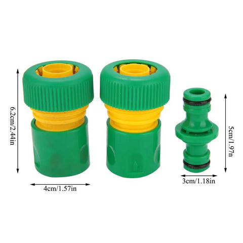 Top Quality 3-Piece Garden Hose Quick Connect Fittings With Leaks-Proof Design For Easy Watering And Fast Nozzle Swaps On Home Lawns