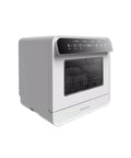 Compact Countertop Dishwasher Automatic Auto Dry Portable Mini Kitchen Essentials For Rv Dorm Apartment Large Capacity Veggie Washer No Sweat Quick Scrub Slick Design Daily Cooking Game Changer in white with visible control panel.