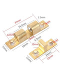 Premium 70mm Brass Ball Roller Catch For Cabinet Doors And Machines with adjustable steel rollers and precise measurements.