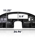 Front view of G-PLUS dashboard bezel for Ford F-Series 1992–1997; black ABS plastic